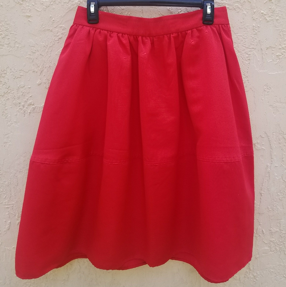 Express Red Full Skirt